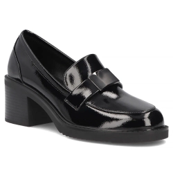 Leather heeled shoes Filippo DP8245/26 BK black
