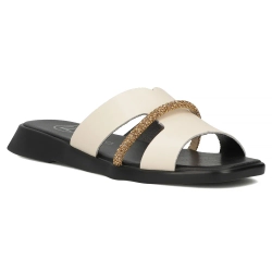 Leather flip-flops Filippo DK6878/25 BE beige