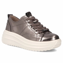 Leather sneakers Filippo DP6795/25 GN gun metal 