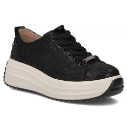 Leather sneakers Filippo DP6795/26 BK black