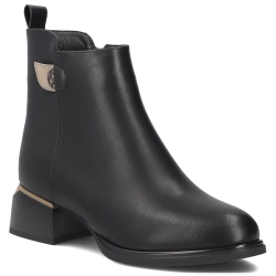 Leather ankle boots Filippo DBT8123/26 BK BE black