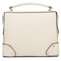 Beige handbag rivet