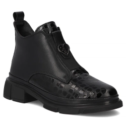 Leather ankle boots Filippo DBT7430/25 BK black