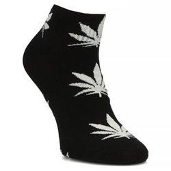 Men's Feet black- white leaves