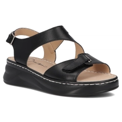 Leather sandals Filippo DS7043/25 BK black