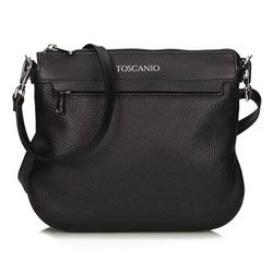Handbag Toscanio Leather Messenger Bag C238 black