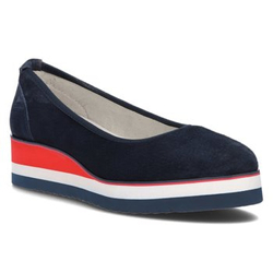 Leather ballerinas Filippo DP2323/21 NV navy blue
