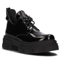 Leather boots Filippo 30056 black lacquered