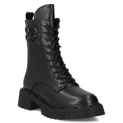 Leather boots Filippo DBT6583/25 BK black