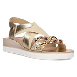 Leather sandals Filippo 109 beige-gold