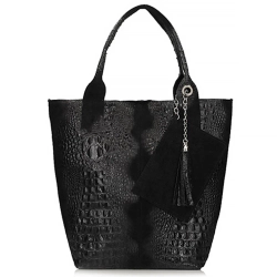 Leather handbag Toscanio 1101 black
