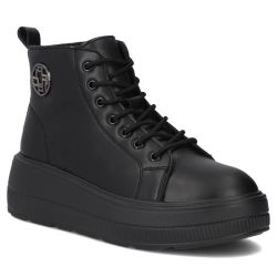 Leather ankle boots Filippo DBT6374/25 BK black