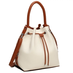 Beige shoulderbag city bucket
