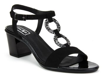 Sandals Filippo 1362 Black Suede Sequins