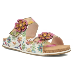 Leather flip-flops Laura Vita brcyano 32 beige