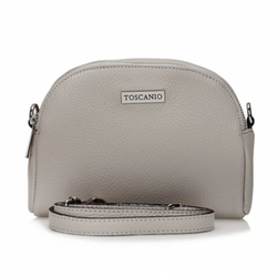Handbag Toscanio Leather Messenger Bag A283 light grey