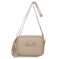 Handbag Toscanio Leather Messenger Bag F77 beige