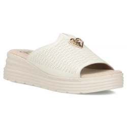 Leather flip-flops Filippo DK6710/25 BE beige