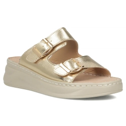 Leather flip-flops Filippo DK7044/25 GO gold