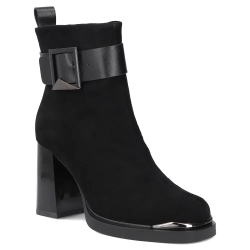 Leather ankle boots Filippo DBT8014/26 BK SU black