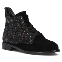 Leather ankle boots DBT6335/24 BK MLT black
