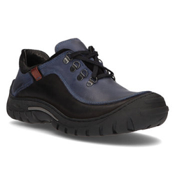 Leather shoes Filippo 917 navy blue