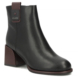 Leather ankle boots Filippo DBT8126/26 BK BG black