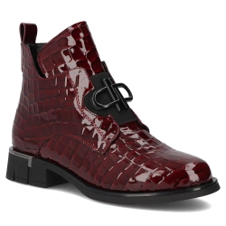 Leather ankle boots Filippo DBT7191/25 BG burgundy