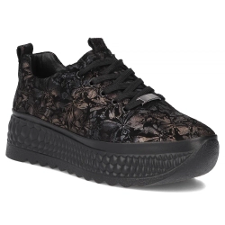 Leather sneakers Filippo DP7284/26 BK FL black