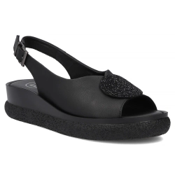 Leather sandals Filippo DS6984/26 BK black