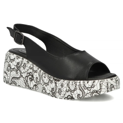 Leather sandals Filippo DS7580/26 BK black