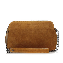 Handbag Toscanio Suede Messenger Bag A258 yellow