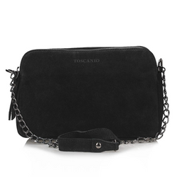 Handbag Toscanio Suede Messenger Bag A258 black