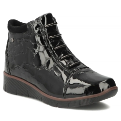 Leather wedge ankle boots Filippo DBT3179/26 BK CR black