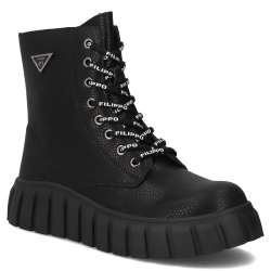 Leather ankle boots Filippo DBT7257/25 BK black