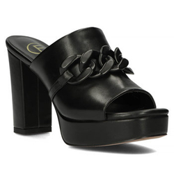 Leather slippers Filippo DK4432/23 BK black