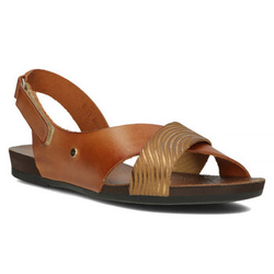 Leather sandals Filippo 40141 brown-gold