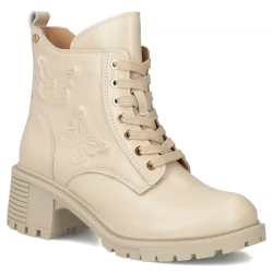 Leather ankle boots Filippo DBT7133/25 BE beige