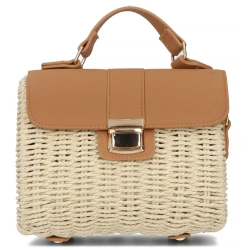 Beige briefcase bag strawbelle