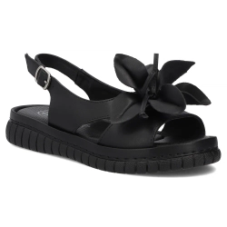 Leather sandals Filippo DS6965/26 BK black
