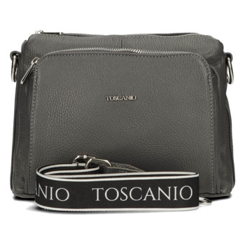 Handbag Toscanio Leather Messenger Bag E16 grey