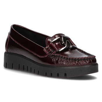 Leather loafers Filippo 10134 burgundy