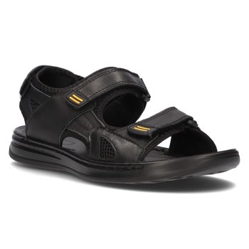 Leather sandals for men Filippo MS2305/21 BK black