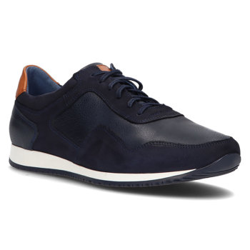 Leather shoes Filippo 1755 navy blue