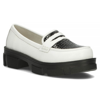 Leather shoes Filippo DP3695/22 WH BK white