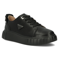 Leather sneakers Filippo DP6120/24 BK black