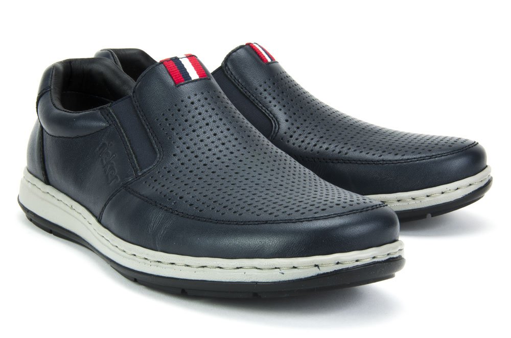 Shoes Rieker 17365-14 Blue | SALE \ Men's outlet shoes Shoes MEN \ Men's shoes \ Men's slip-on half shoes MEN \ shoes \ autumn MEN \ Men's leather shoes | Filippo
