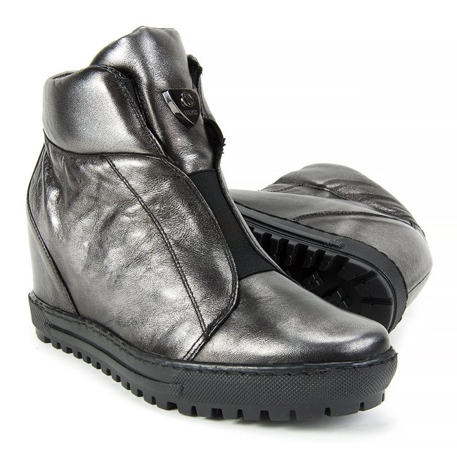 Ankle boots EKSBUT 66-4318-E04-1G black/silver