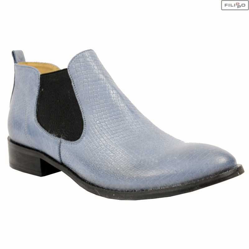 Ankle boots FILIPPO 811 blue snake 8022365