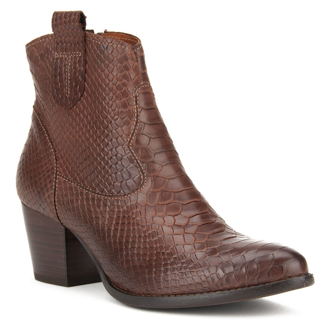 Ankle boots Filippo 1466 Dark Brown Croko